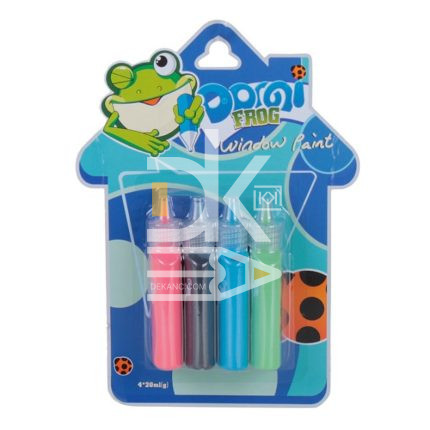Краски витражные Dogi Frog, 04 цв*20мл., блистер