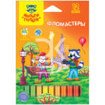 Фломастеры Мульти-Пульти, "Енот во Франции", 12цв., смываемые, картон, европодвес