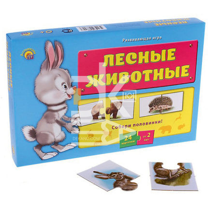 Настольная игра развивающая "Ассоциации. Лесные животные" Рыжий Кот, в коробке