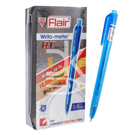 Ручка шариковая авт., Flair "Writometer RT " 10км, синяя, 0.6мм, 1/12