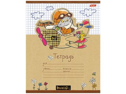 Тетрадь 12л., клетка Hatber "Кот Басик"  1/20