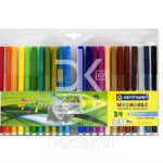 Фломастеры Centropen "Washable", 24цв., смываемые, шестигранные