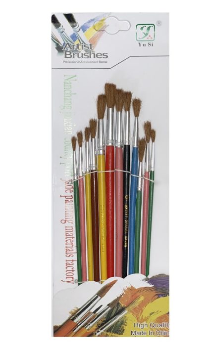 Набор кистей 12шт, Artist Special Brushes (№1-12), белка Camis-c