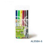 Фломастеры Alingar "Зебра" 06цв, смываемые, блистер