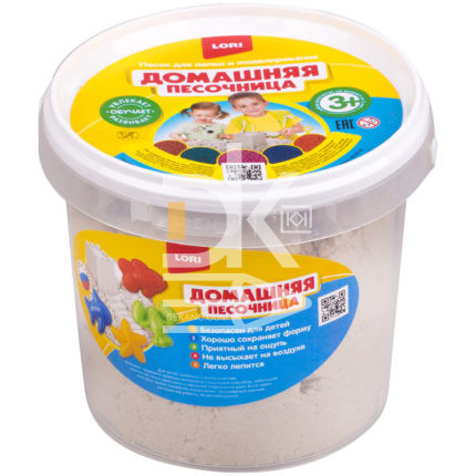 Песок для лепки Lori "Домашняя песочница", морской, 1кг