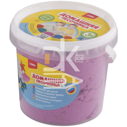 Песок для лепки Lori "Домашняя песочница", розовый, 1кг