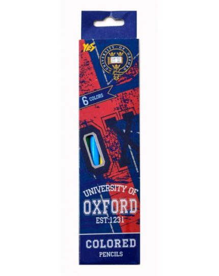 Карандаши цветные 1Вересня "Oxford", 06цв., шестигранный, заточен., картон