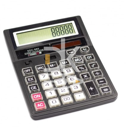 Калькулятор настольный SDC-885 (AL6350), 12 разр., двойное питание, прозрачн.клавиши, 194*150*28мм