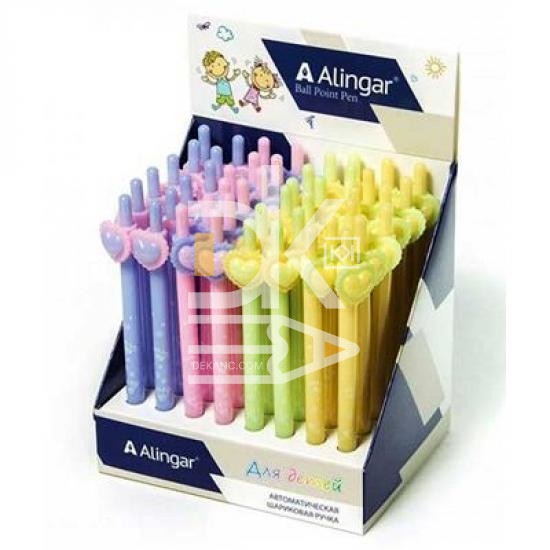Ручка шариковая Alingar "Baby-pen", сердечко, автоматическая, синяя, 0,7 мм, корпус ассорти 1/48 Ручка шариковая Alingar "Baby-pen", сердечко, автоматическая, синяя, 0,7 мм, корпус ассорти 1/48