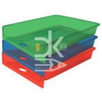 Лоток для бумаг горизонтальный Skiper SK07, тонированный, цвет ассорти