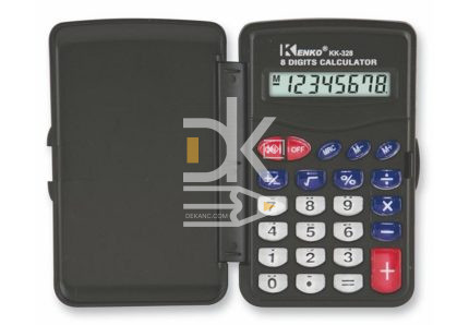 Калькулятор карманный KK-328A, 8 разр.,прозрачн. клавиши, жесткая крышка, 100*65*12мм