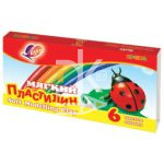 Пластилин Луч "Кроха", 06 цветов, 90г, мягкий восковой, cо стеком, картон