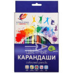 Карандаши цветные Луч, 18цв., 4М, трехгранные, заточен., картон