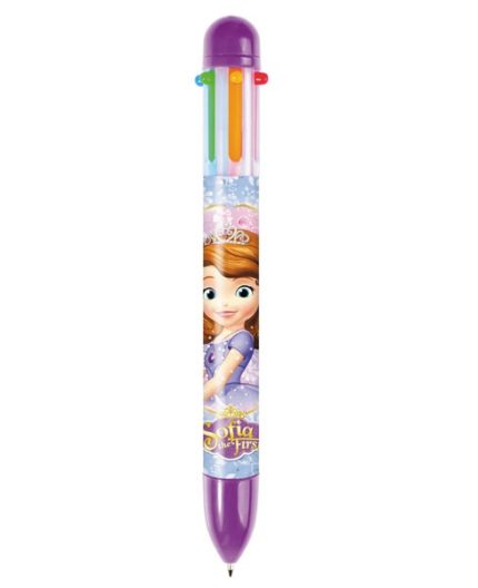 Ручка шариковая  "Sofia the First", 6-и цв., автоматическая, 0,7 мм, корпус ассорти  1/36