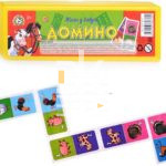 Домино Любимое домино "Жили у бабуси", пластик. кор.
