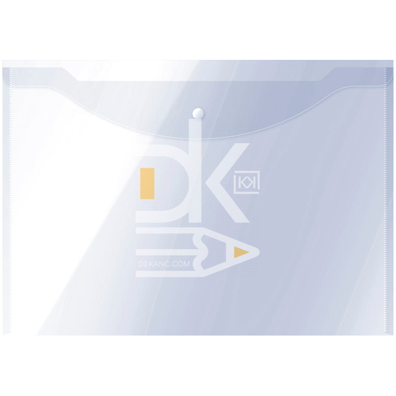 Папка конверт на кнопке OfficeSpace А3, 150мкм, прозрачная 1/10 Папка конверт на кнопке OfficeSpace А3, 150мкм, прозрачная 1/10