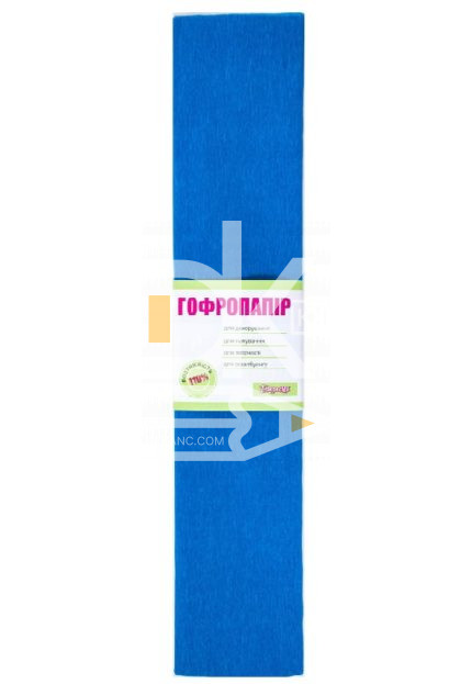 Бумага крепированная 1Вересня, 50*200см, 30г/м2, бирюзовая