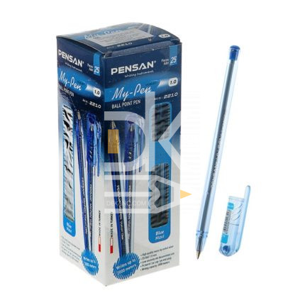 Ручка шариковая Pensan "My Pen" синяя, 1мм, масляная, 1/25