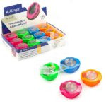 Точилка Alingar 2 отверстия, контейнер, откидная крышка, ассорти  1/24