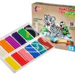 Пластилин Луч "ZOO", 12 цветов, 180г, мягкий восковой, без стека, картон