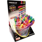 Ручка гелевая Pensan "NEON" 6цв. в банке, ассорти, 1,0мм, грип, 1/60