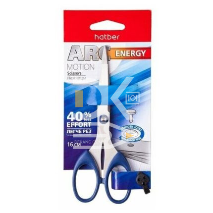 Ножницы Hatber "Energy" 16,0см, пластик. ручки, симметричные