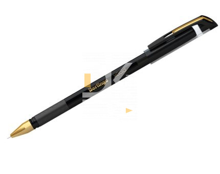 Ручка шариковая Berlingo "xGold" черная, 0,7мм, игольчатый стержень, грип, 1/12
