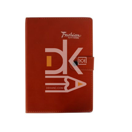 Блокнот А5, 80л., Alingar, сшивка, клетка, кож/з на кнопке, ручка