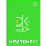 Тетрадь на кольцах А4, 80л., Hatber Premium "NEWtone" Neon лайм, картон. обл. 7БЦ