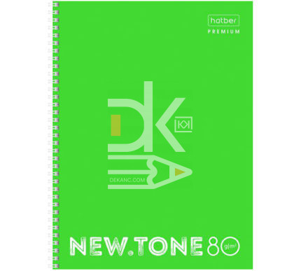 Тетрадь на кольцах А4, 80л., Hatber Premium "NEWtone" Neon лайм, картон. обл. 7БЦ