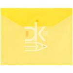 Папка конверт на кнопке OfficeSpace А5 (190*240), 120мкм, желтая 1/10
