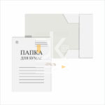 Папка для бумаг с завязками, белая DOLCE COSTO, 220 г/м2, немелованный картон