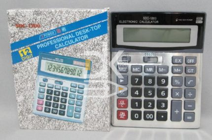 Калькулятор настольный SDC-1200, 12 разр., непрозрачн.клавиши, двойн. питание, 186*145*28мм