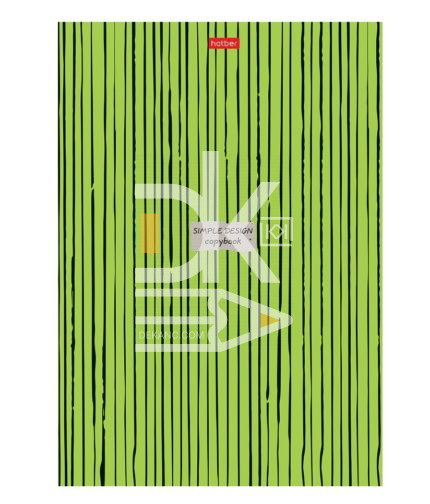 Тетрадь канц.  А4 96л., клетка, Hatber "Simple design" УФ-лак 4 диз.в блоке