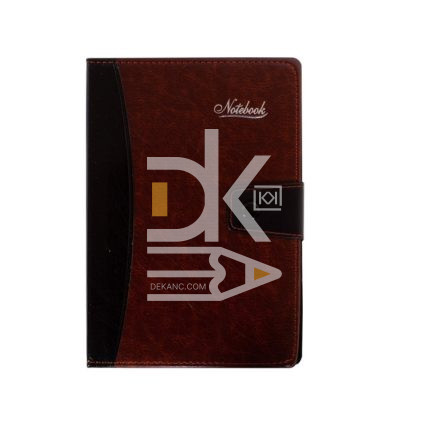 Блокнот А5, 80л., Alingar, сшивка, клетка, кож/з на кнопке, ручка AL2668