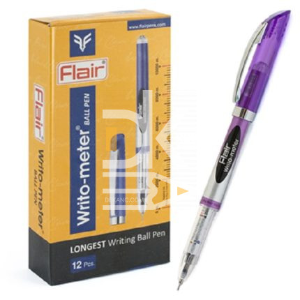 Ручка шариковая авт., Flair "Writometer" 10км, синяя, 0.6мм, 1/12