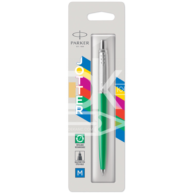 Ручка шариковая Parker "Jotter Green CT" синяя, 1,0мм, кнопочн., пластик. корпус, блистер Ручка шариковая Parker "Jotter Green CT" синяя, 1,0мм, кнопочн., пластик. корпус, блистер