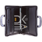 Папка деловая OfficeSpace "Carina" кожзам, на молнии, выдвижная ручка