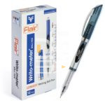 Ручка шариковая авт., Flair "Writometer" 10км, черная, 0.6мм, 1/12