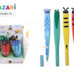 Ручка гелевая Mazari, "Funny Zoo", игольчатый наконечник, корпус прорезин, 0,5мм 1/48