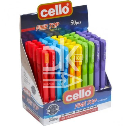 Ручка шариковая Cello "CL-1361" синяя, 0,5мм, масляная, для правшей, грип  1/50