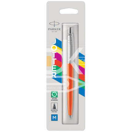 Ручка шариковая Parker "Jotter Orange CT" синяя, 1,0мм, кнопочн., пластик. корпус, блистер