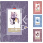 Тетрадь канц.  А4 80л., клетка, Hatber "Нежность цветка" на гребне