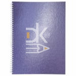 Тетрадь канц.  А4 96л., клетка, на гребне Hatber "METALLIC Фиолетовая"