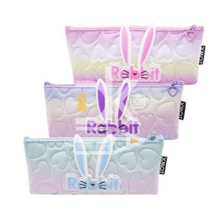 Пенал- косметичка Alingar, ПВХ, молния, аппликация уши, 80Х210, "Rabbit", ассорти