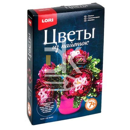 Набор для творчества LORI Цветы из пайеток. "Пионы"