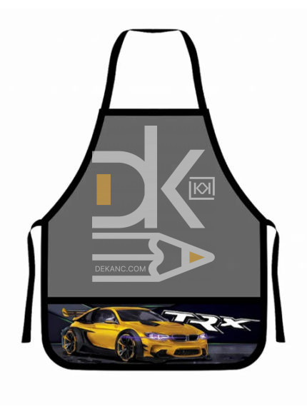 Фартук для труда " Пчелка " ФДТ-5 Yellow Car, с карманом, печать на ткани
