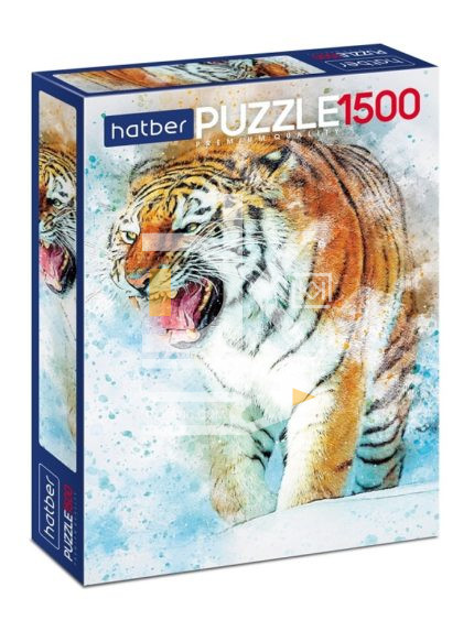 Пазл 1500 эл. Hatber "Ярость тигра"  Premium