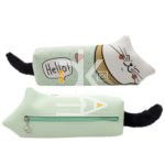 Пенал- косметичка Alingar, ПВХ, молния, 90х225х35мм, "Hello cat"