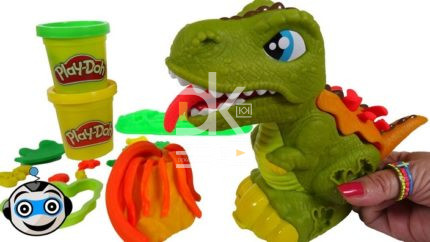 Тесто для лепки Play-Doh "Динозавр", 03 цвета, модель динозавра T-Rex, формы